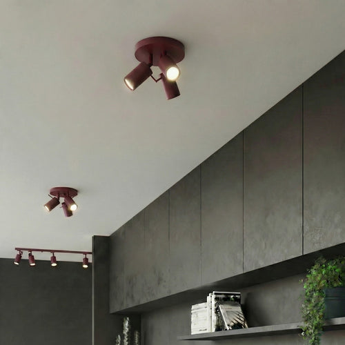 Sollux Lighting Plafondlamp RING 3P bordeaux - 25,7x25,7x14,5cm