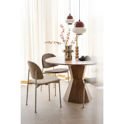 Zuiver Sunrise Eetkamerstoelen Chrome/Beige - Set van 2
