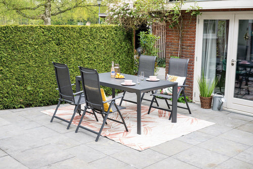 Latina uitschuifbare tafel - 180/230x100 cm - carbon black - vtwonen shop