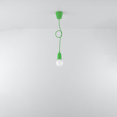 Sollux Lighting Hanglamp DIEGO 1 groen - 9x9x90cm