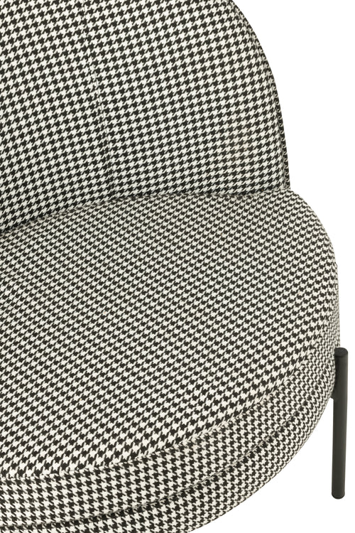 J-Line zetel Pied-De-Poule - ijzer - zwart/wit