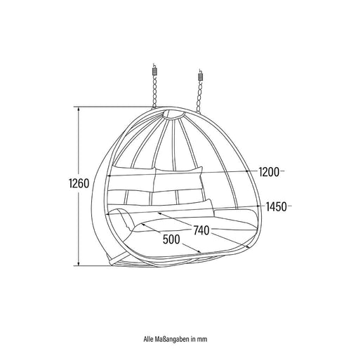 Home Deluxe Hangstoel TWIN Bruin Mand en Kussen - vtwonen shop