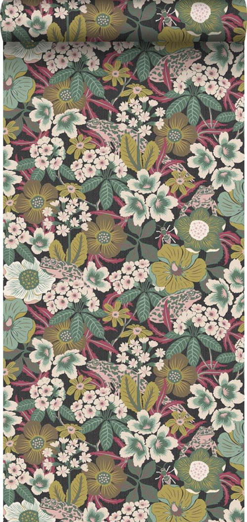 Borastapeter behang bladeren groen en meerkleurig - 49 cm x 10.05 m - 660827 - vtwonen shop