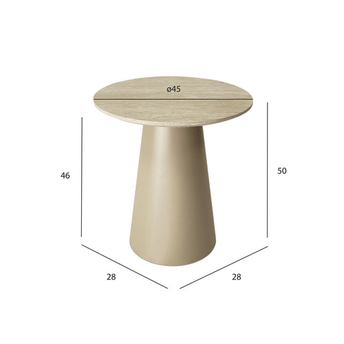 Furnhouse ronde salontafel Tango - Beige - Ø 45 cm