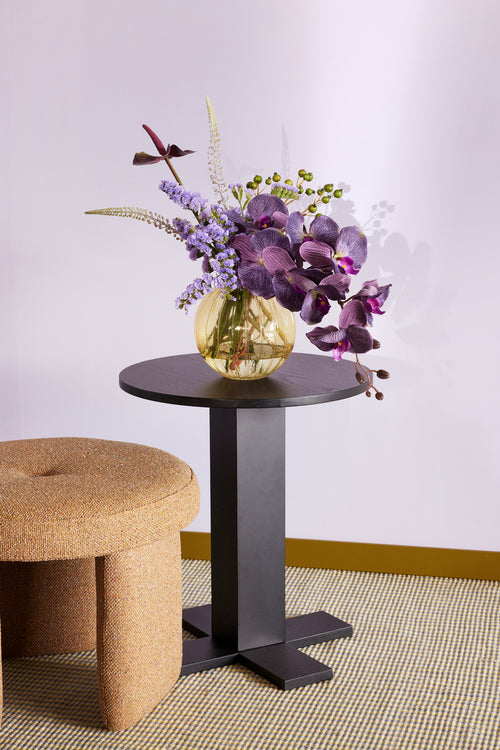 Hübsch bijzettafel Koohi - mdf/okoumé fineer - ø45xh50cm