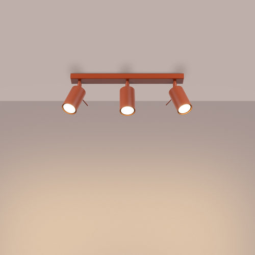 Sollux Lighting Plafondlamp RING 3L rood ochra - 45x6x17cm