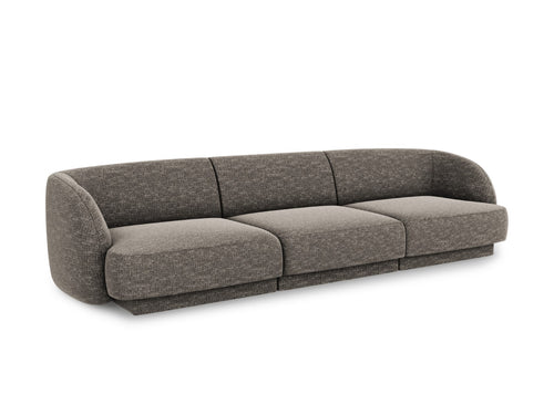 Micadoni Bank Miley 3-zits, chenille, grijs - 90x255x70cm