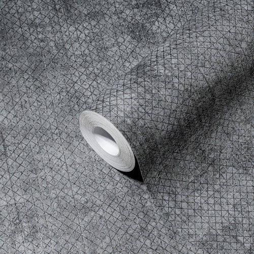 A.S. Création behang effen antraciet grijs, grijs en metallic - 53 cm x 10.05 m - AS-388267 - vtwonen shop