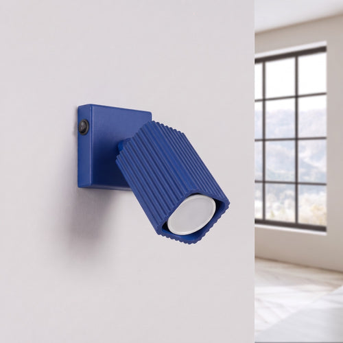 Sollux Lighting Wandlamp RAYO ultramarijn met schakelaar - 8x16x16cm