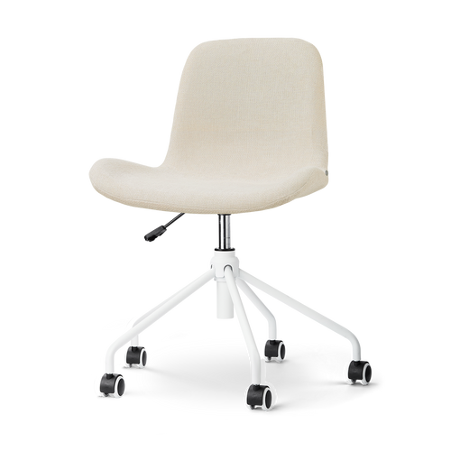 Nolon Nout-Fé bureaustoel cottonbeige - wit onderstel