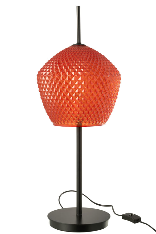 J-Line lamp - glas - rood - vtwonen shop