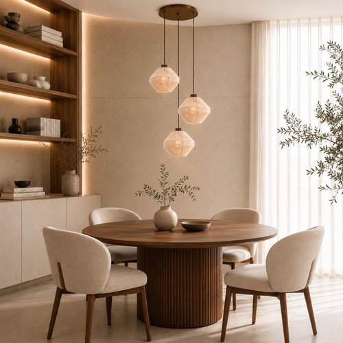 EGLO hanglamp Orimini - Ø 48 cm - crème/brons - textiel