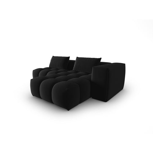 Cosmopolitan Design - Modulaire hoekbank rechts Verona 3-zits, flueel zwart - 145x205x70cm