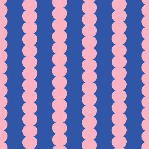 ESTAhome behang grafische print roze en blauw - 50 x 900 cm - 131750