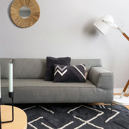 Malagoon kussen Tufted - cozy grijs - 50x50cm 100%wol