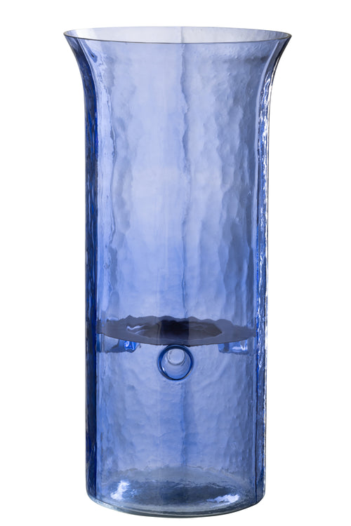 J-Line windlicht Tarifa Smal - glas - blauw - extra large