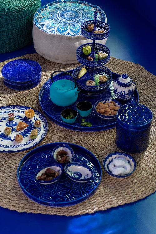 J-Line doos Pag - metaal - blauw - 2 stuks