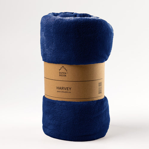 Dutch Decor - VOORDEELSET - 3-delig - Rome & Harvey - 2 sierkussens 45x45 cm - 1 plaid 150x200 cm - blauw - vtwonen shop