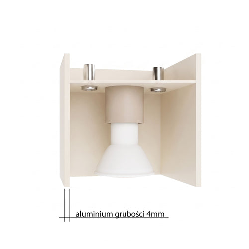 Sollux Lighting Plafondlamp QUAD 1 taupe - 10x10x10cm