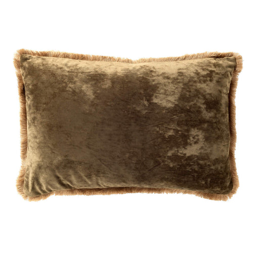 SKYLER - kussenhoes 40x60 cm - fluweel - Military Olive - groen