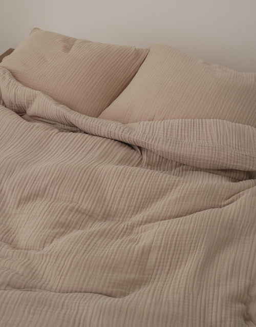 Marc O'Polo Thore dekbedovertrek - Eenpersoons – 140x200/220 cm - Dark Sand