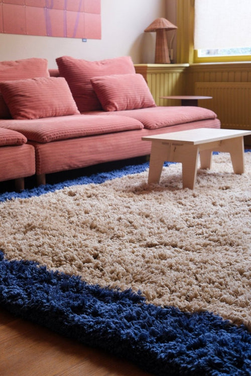 Interieur05 vloerkleed Pilo - hoogpolig - beige/blauw - 200 x 290 cm - vtwonen shop