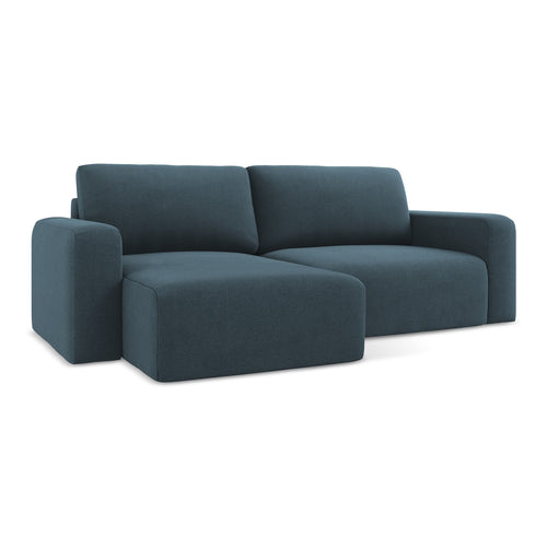LaMiaSofa hoekbank links Ostia - textuurstof - jeans - 244x149x79