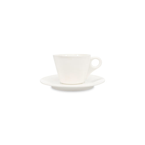 Bonbistro - Schotel 15,5cm voor kop 16cl en kop 20,5cl wit Barista - Set van 6