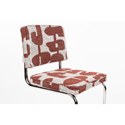 Zuiver Ridge Deco Symbols Eetkamerstoelen Rood - Set van 2