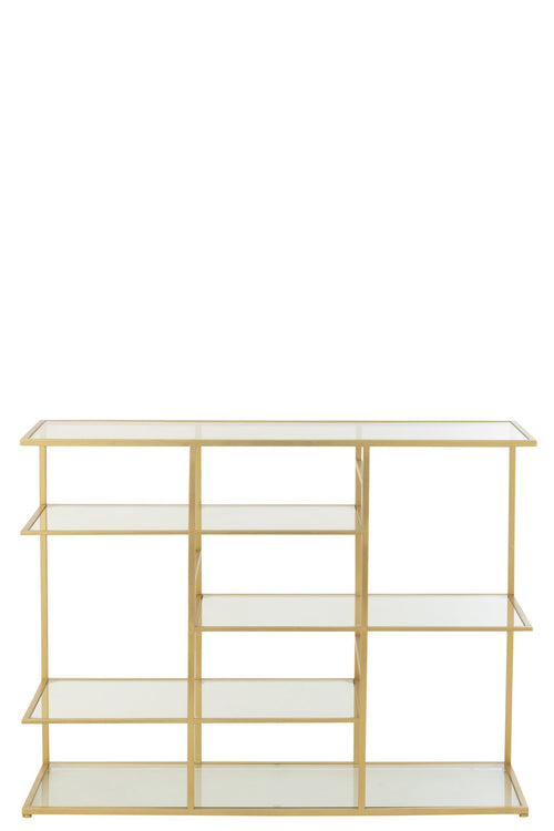 J-Line console - ijzer/glas - goud