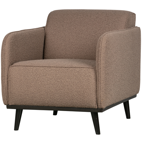 WOOOD fauteuil met arm Statement - Polyester - Nougat - 77x72x93