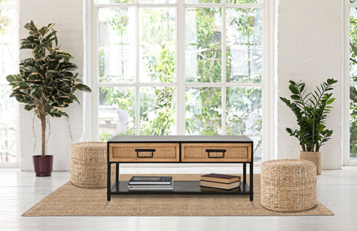 Mauro Ferretti tv-meubel - 95x38x38 cm - bruin/zwart