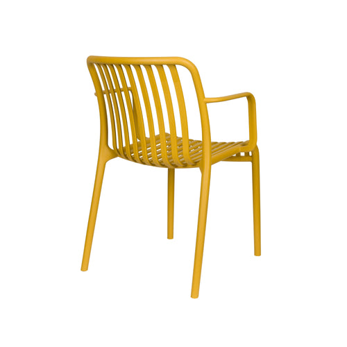 Housecraft Living Mante Tuinstoelen Armleuning Kunststof Geel - Set van 4 - vtwonen shop