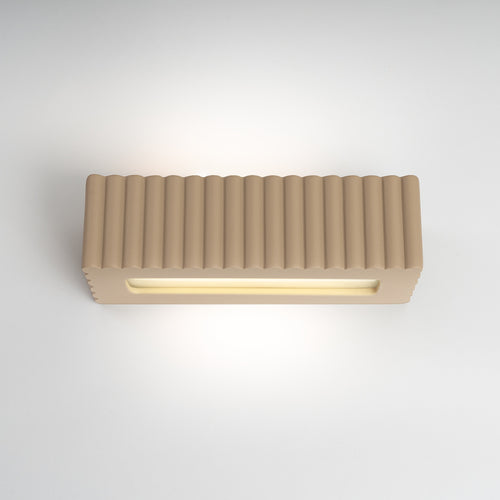 Sollux Lighting Wandlamp keramiek RIGATA taupe - 34x12x10cm