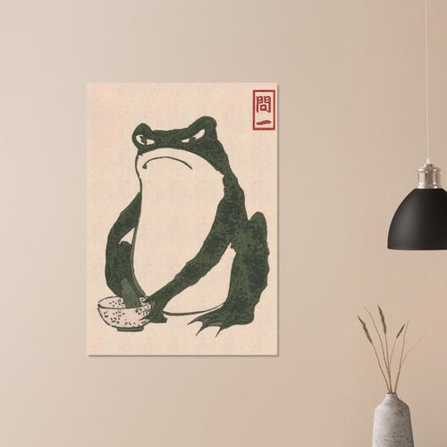 Artfulprints Poster Matsumoto Hoji - Frog I   - 50x70 cm - Groen