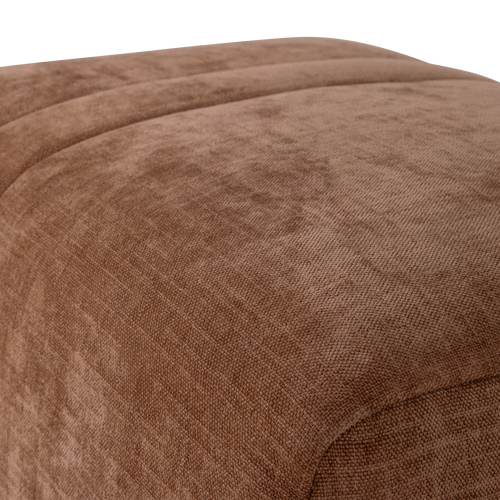 WOOOD hocker Omaire - Chenille - Roestbruin