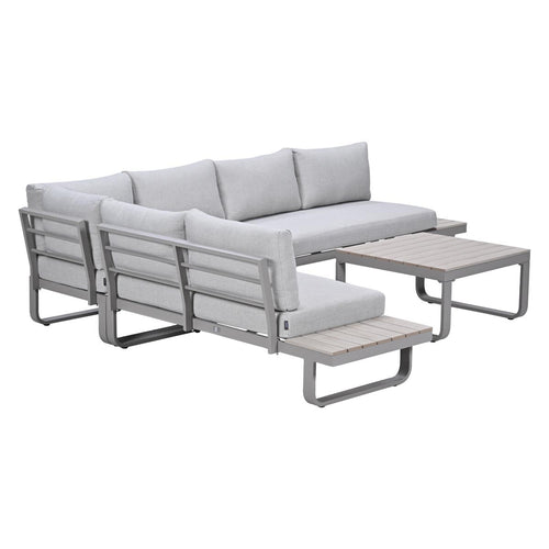 Garden Impressions loungeset Diego 5-delig - taupe - valley sand