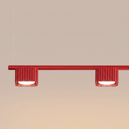 Sollux Lighting Kroonluchter RIFF 4 rood Gx53 - 122x10x208cm