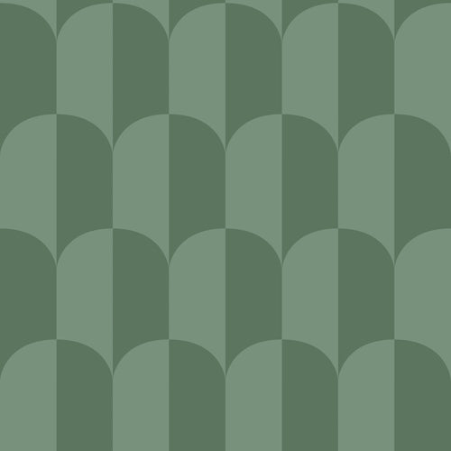 ESTAhome behang art deco bogen vergrijsd groen - 50 x 900 cm - 139989 - vtwonen shop