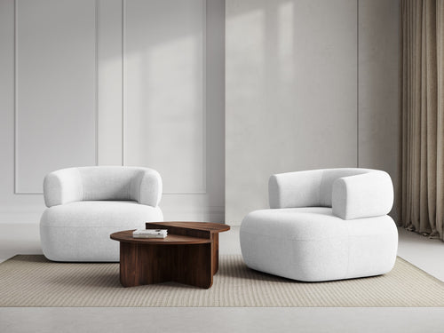 Micadoni Fauteuil Jenny boucle, ivoor - 88x90x73cm