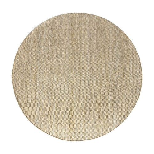 Interieur05 Vloerkleed Gerecycled Materiaal Rond Ciro Geel/Naturel op=op - 180 x 180 cm - vtwonen shop