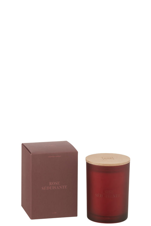 J-Line geurkaars Accords Essentiels - Rose Séduisante - rood - 38U