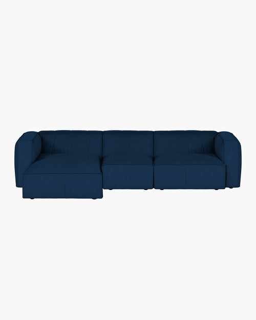 noo.ma Lobi 4-zits hoekbank - Storm Blue Corduroy, 318x154x73,5 cm