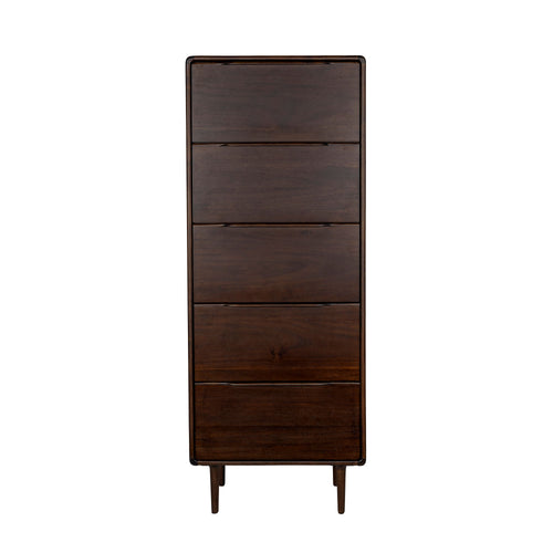 Dutchbone Elroy Ladekast Hoog 155 cm Walnootkleur Bruin