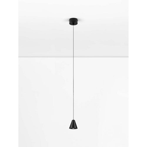 Nova Luce IRMOS Slanke hanglamp voor aan het plafond, zandkleurig zwart, LED 5W 371lm 3000K