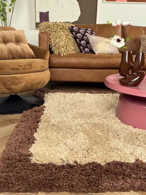 Interieur05 vloerkleed Pilo - hoogpolig - beige/bruin - 240 x 340 cm - vtwonen shop