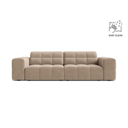 Cosmopolitan Design - Bank Chicago 3-zits, flueel beige - 102x212x78cm