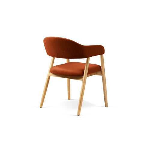 Set van 2 stoelen Adra flueel kastanjebruin - 59x56x77cm