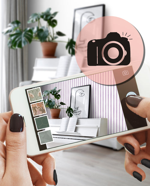 ESTAhome behang strepen paars en wit - 53 cm x 10.05 m - 131305 - vtwonen shop