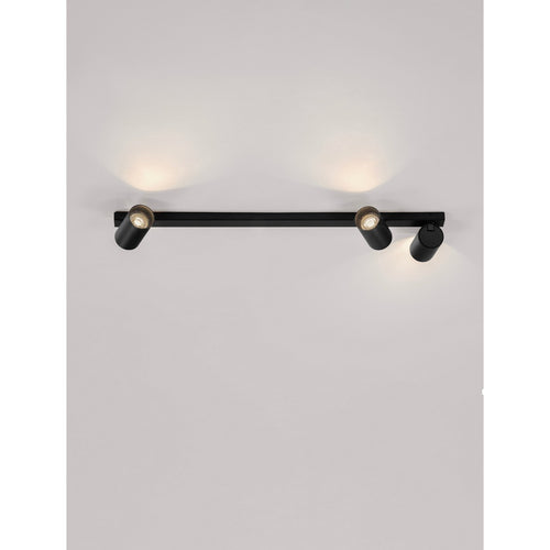 Nova Luce OSO Plafondspot met balk, zandkleurig zwart, GU10, 3x10W
